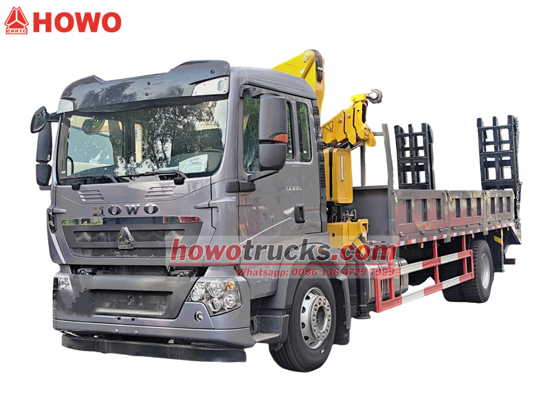 Howo 4x2 truck with 6T knuckle crane Howo 4x2 truck with 6T knuckle crane
