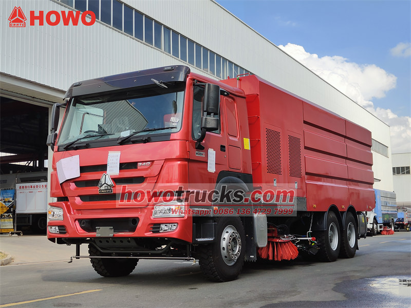 HOWO 20cbm road sweeper jetting truck