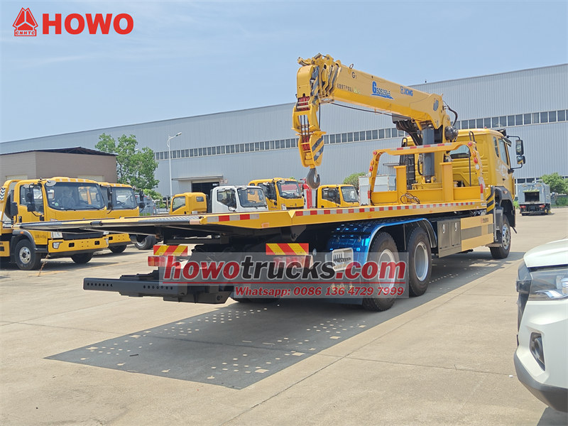 HOWO 14tons boom crane towing truck