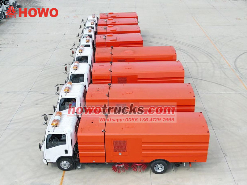 HOWO street sweeper trucks for export