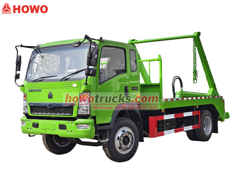 Howo 4x2 skip loader garbage truck