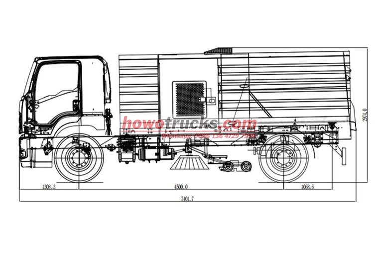 HOWO sweeper truck drawing