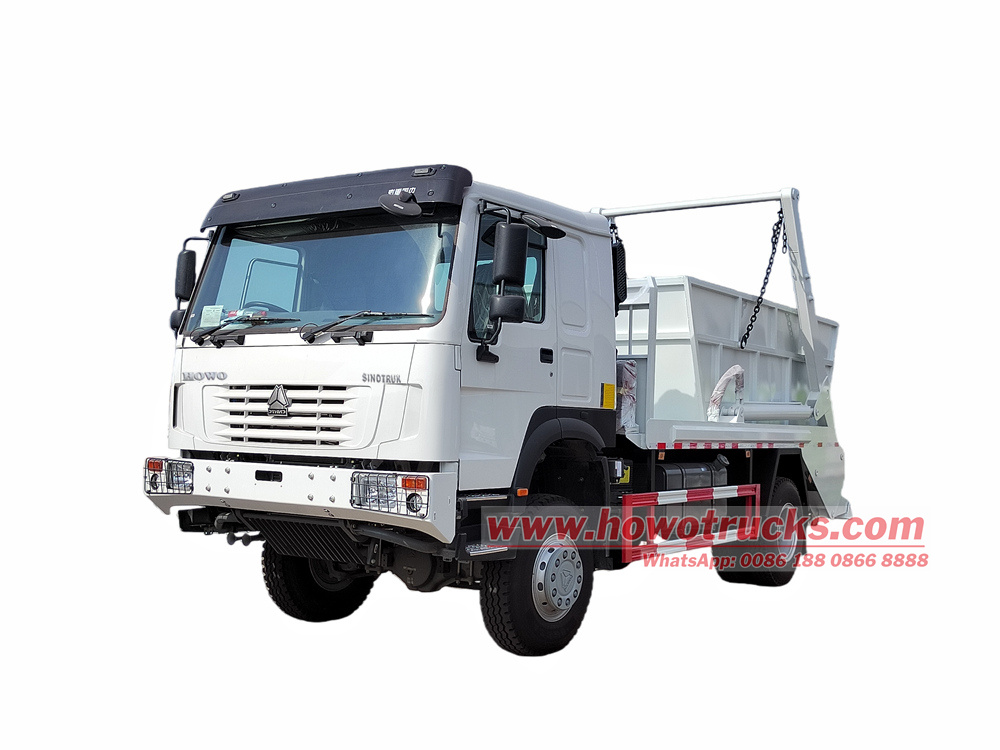 howo 4x4 skip refuse truck