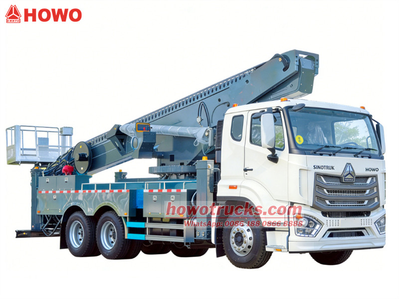 Howo NX teherautóra szerelt 56M-es emelőkosár - CS TRUCKS