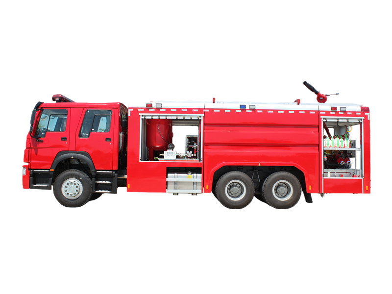 HOWO foam and powder firefighting truck