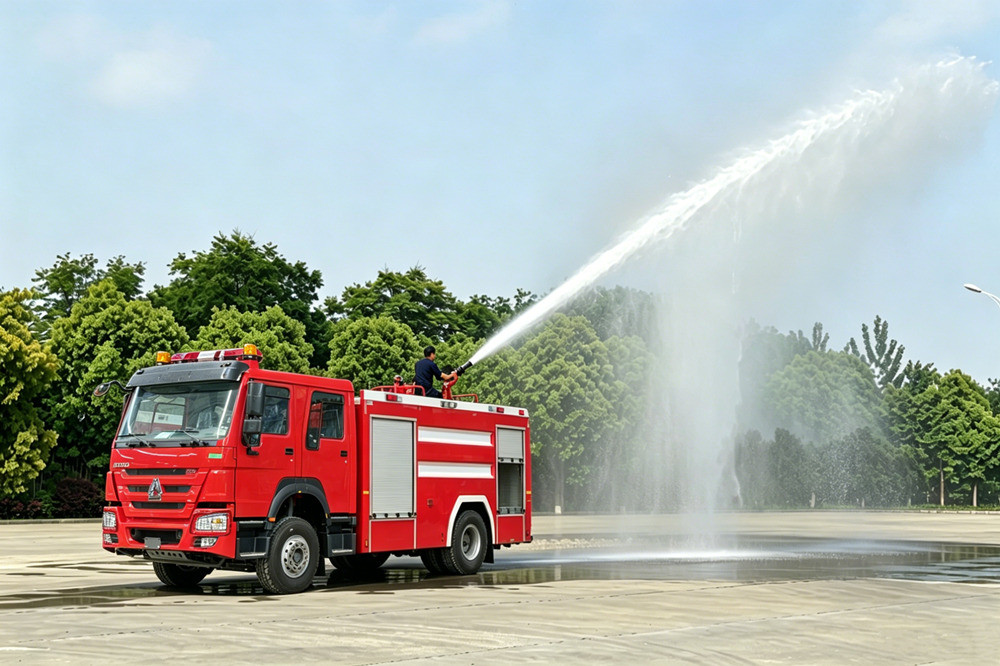 HOWO 4x2 5000 liters foam fire rescue truck