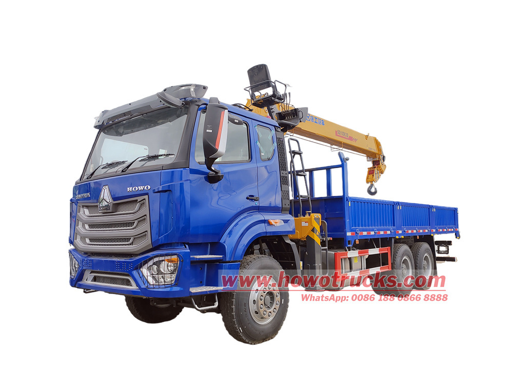 HOWO lorry truck with 10 T hydraulic crane