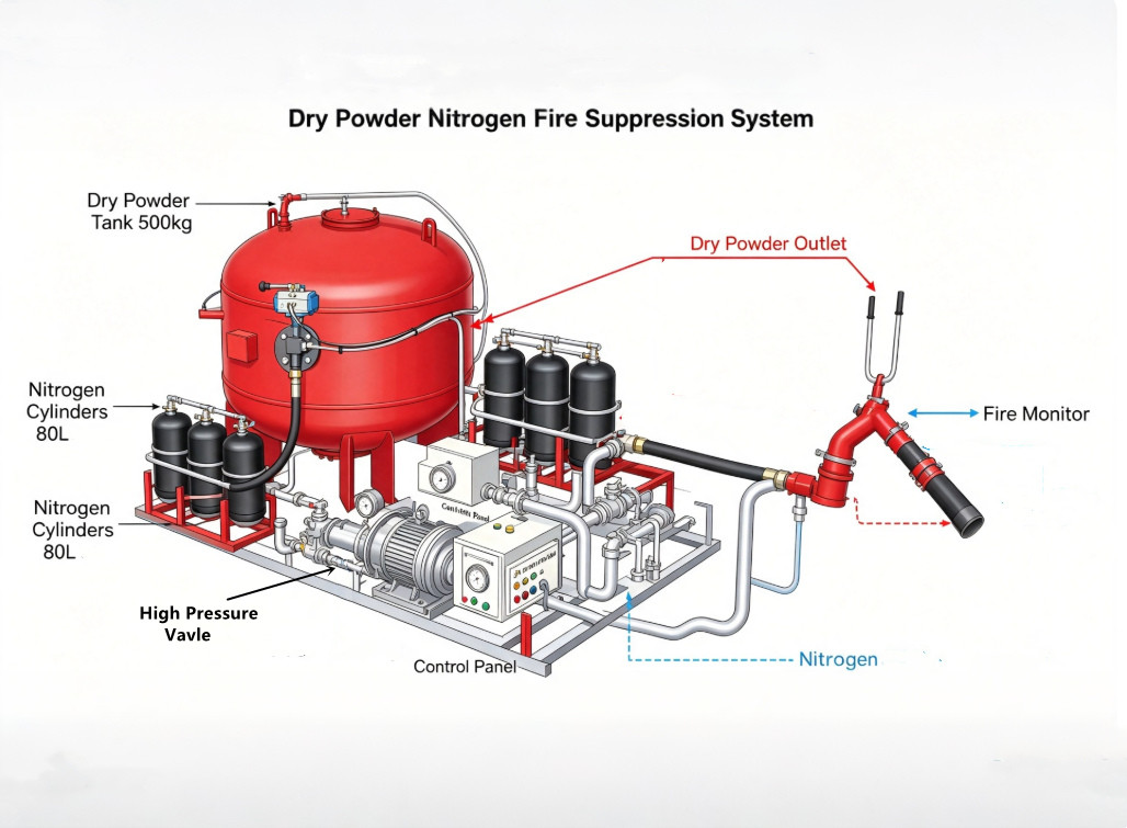 HOWO fire dry powder truck